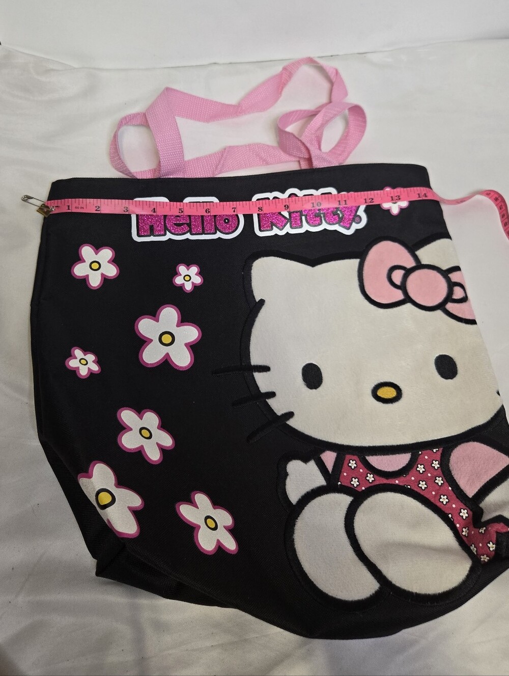 VINTAGE Y2K Sanrio Hello Kitty kawaii floral tote bag purse - Picture 7 of 8